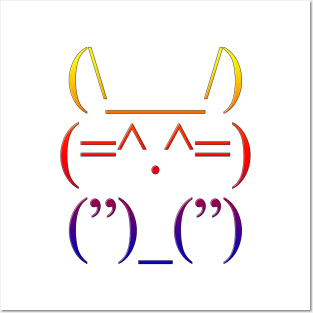 Super Cute Bunny Ascii Art Posters and Art